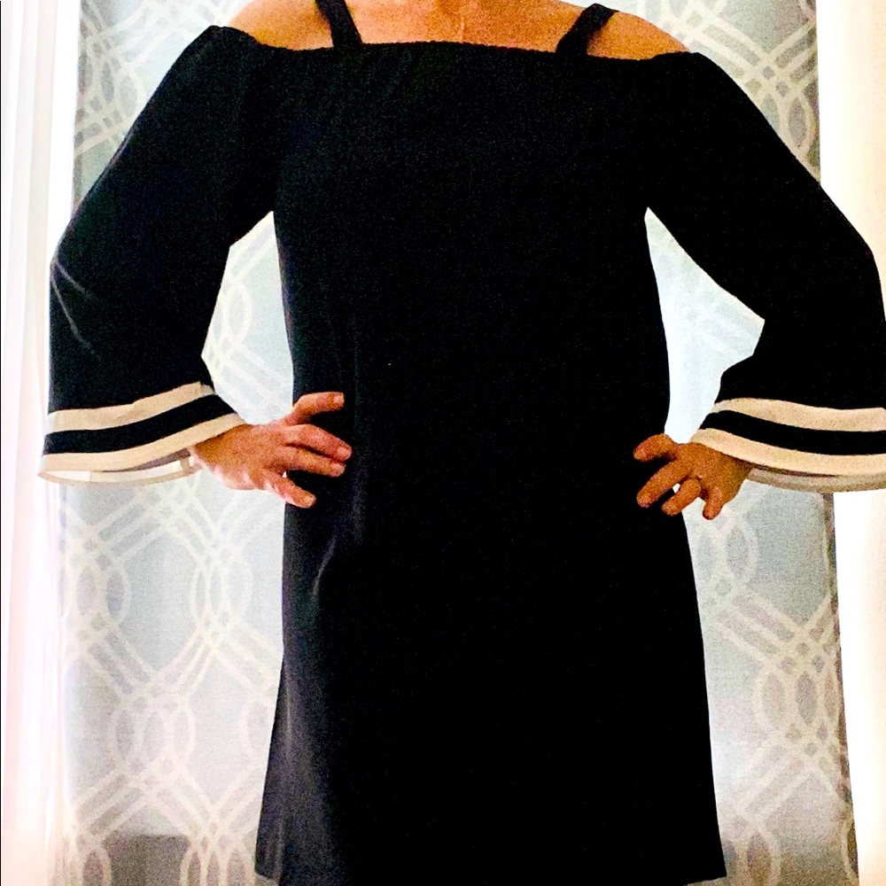 Patrizia Luca long sleeve off-shoulder LBD